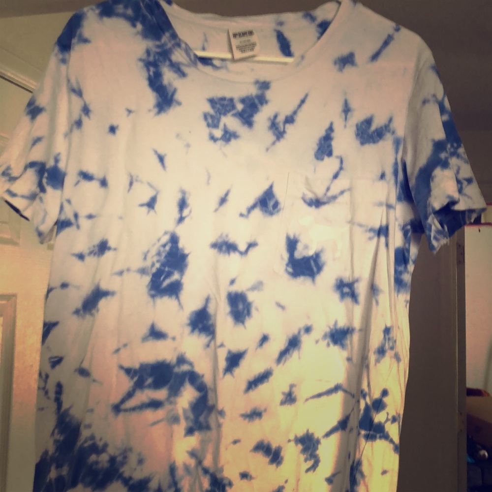 PINK blue and white TieDye